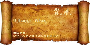 Ujhegyi Alex névjegykártya